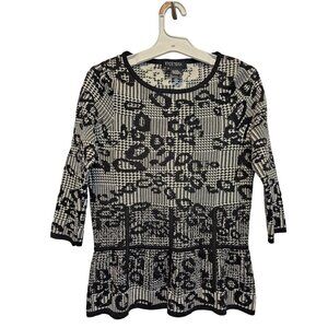 Women's Top, Fit & Flare Body, 3/4 Sleeve, Etcetera, Size S